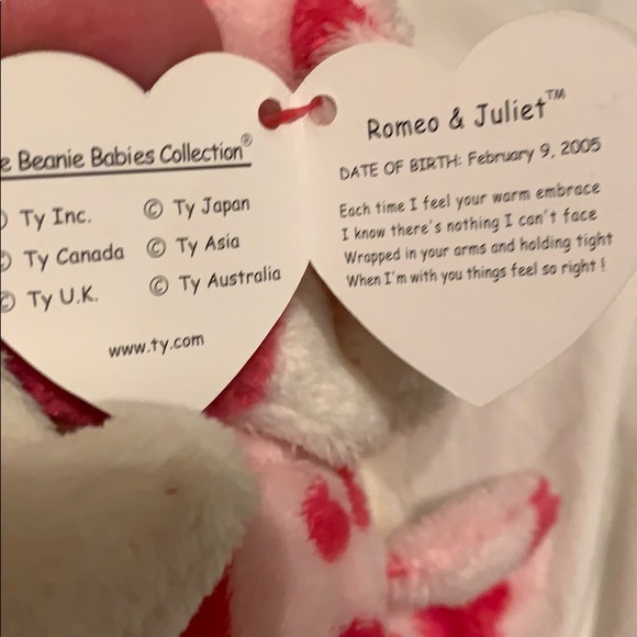 Romeo and Juliet TY Beanie Babies. Hugging monkeys - Picture 2 of 7